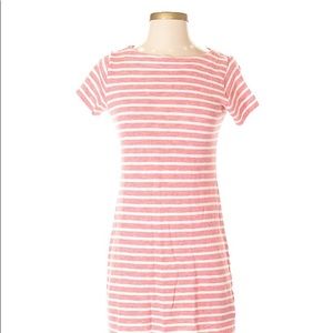 Red and white striped dress